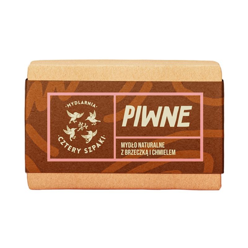 Naturalne mydło Piwne, z brzeczką i chmielem, 110g, Cztery Szpaki