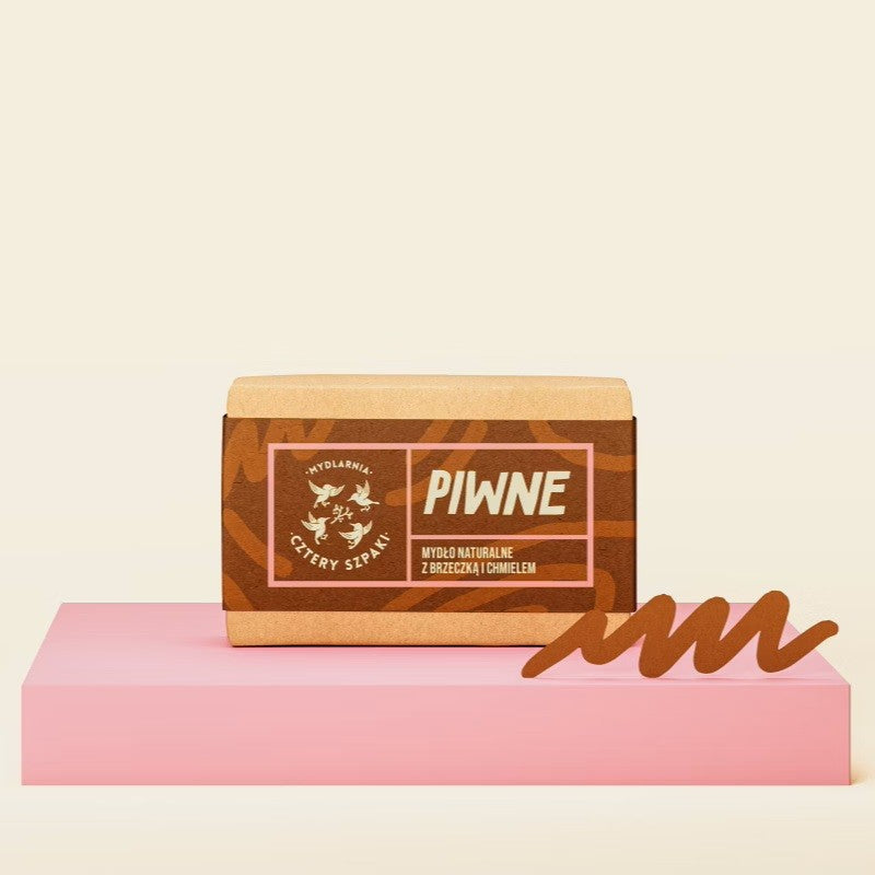 Naturalne mydło Piwne, z brzeczką i chmielem, 110g, Cztery Szpaki