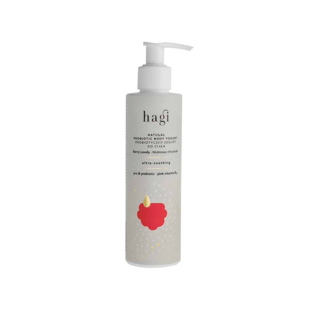 Naturalny probiotyczny jogurt do ciała, Malinowy Chruśniak, 200ml, Hagi