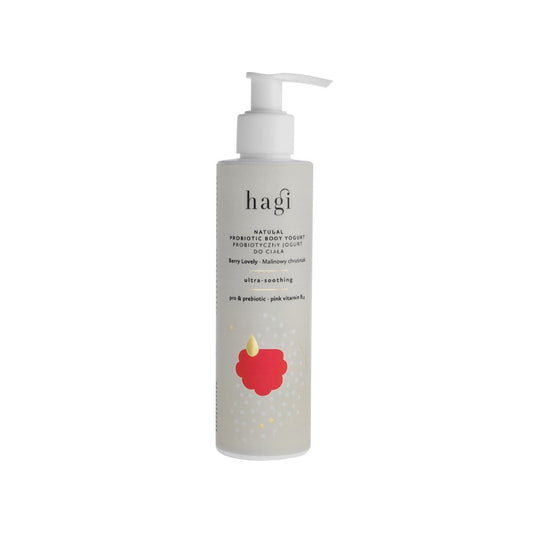 Naturalny probiotyczny jogurt do ciała, Malinowy Chruśniak, 200ml, Hagi