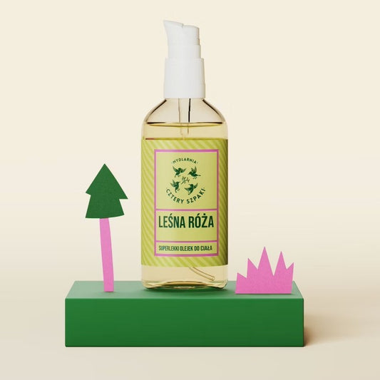 Naturalny superlekki olejek do ciała, Leśna Róża, 100ml, Cztery Szpaki