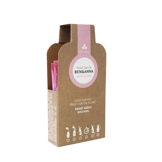 Naturalny żel pod prysznic w płatkach SWEET FLORAL, ZERO WASTE, 2x20g, BEN&ANNA