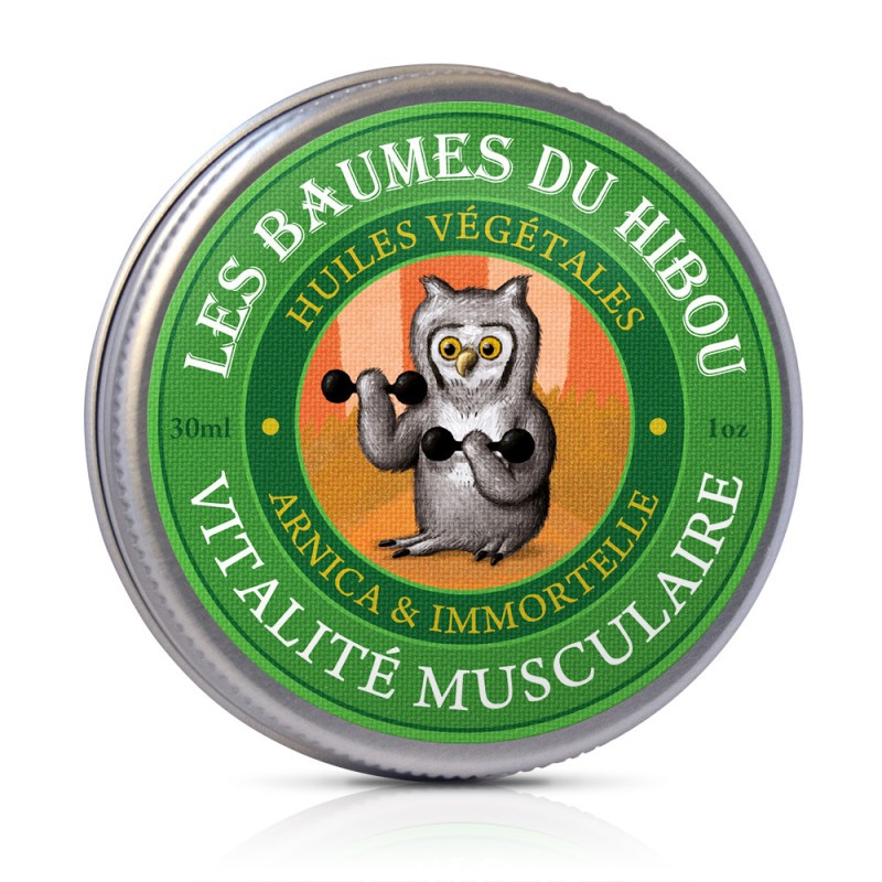 Niezwykły balsam sowi z arniką, Witalność mięśni, ECOCERT, 30 ml, Les Baumes du Hibou