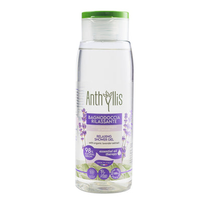 NOWY Relaksujący bio żel pod prysznic, z ekstraktem z lawendy i aloesem, ICEA, 300 ml, Anthyllis, Pierpaoli