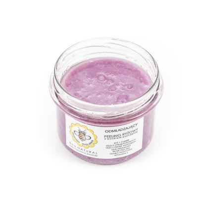 Peeling do ciała z woskiem pszczelim, Odmładzający, Ryżowy, 200 g, Miodowa Mydlarnia