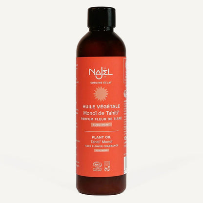 Odżywczy olejek Tahiti Monoi z certyfikatem Cosmos Natural, do twarzy, ciała i włosów, 125 ml, Najel
