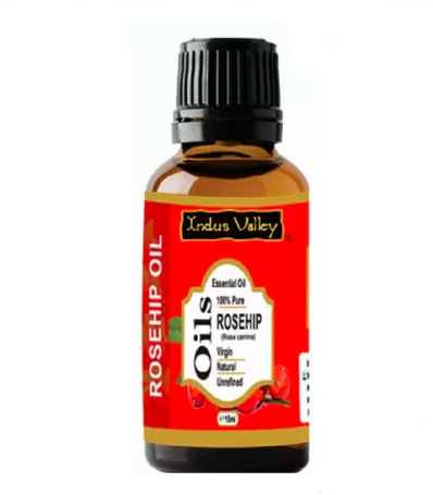 Olej z dzikiej róży, organiczny, nierafinowany, 15 ml, Indus Valley
