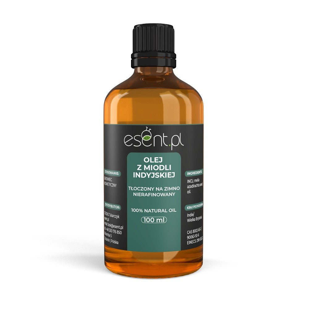 Olej z Miodli Indyjskiej (neem), nierafinowany, tłoczony na zimno, 100 ml, Esent