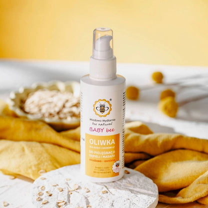 Oliwka dla dzieci i niemowląt, MIODOWO–OWSIANA, Baby Bee, 150ml, Miodowa Mydlarnia