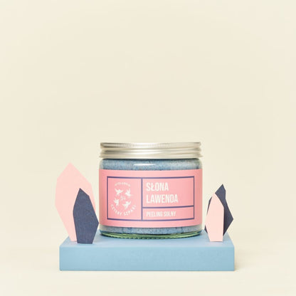 Peeling do ciała - scrub do ciała, Słona Lawenda, 250 ml, Cztery Szpaki