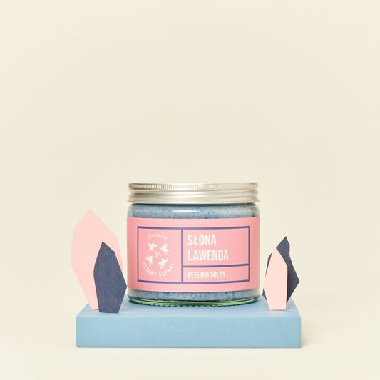 Peeling do ciała - scrub do ciała, Słona Lawenda, 250 ml, Cztery Szpaki