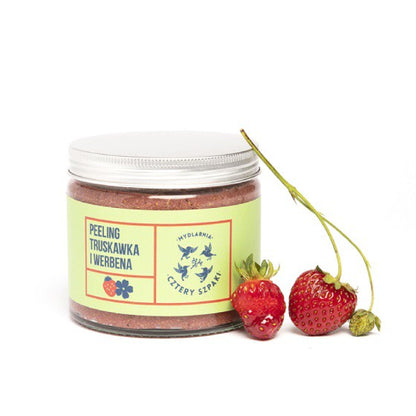 Peeling truskawka i werbena, 250 ml, Cztery Szpaki