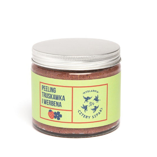 Peeling truskawka i werbena, 250 ml, Cztery Szpaki