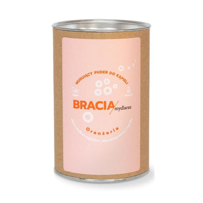 Perfumowany, musujący puder do kąpieli, Oranżeria, nawilżająca kąpiel, 300g, Bracia Mydlarze