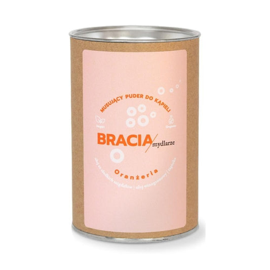 Perfumowany, musujący puder do kąpieli, Oranżeria, nawilżająca kąpiel, 300g, Bracia Mydlarze