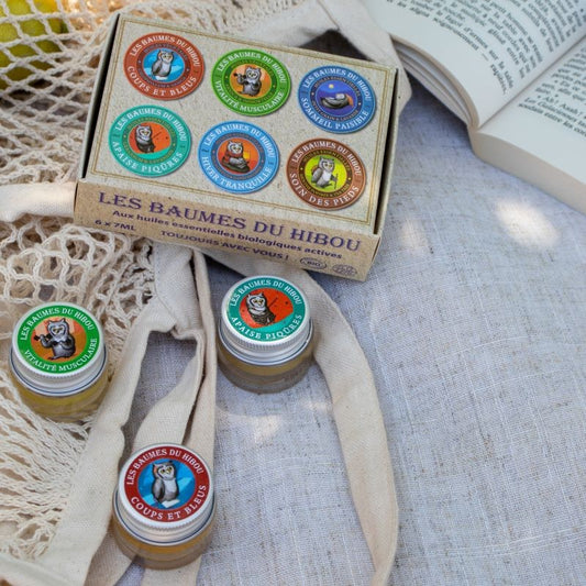 Podróżny zestaw niezwykłych balsamów sowich, ECOCERT, 6x7ml, Les Baumes du Hibou