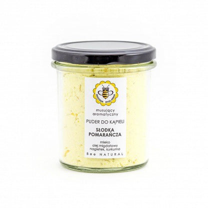 Puder do kąpieli Słodka Pomarańcza, musujący, 180 g, Miodowa Mydlarnia