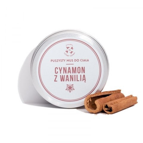 Puszysty mus do ciała, masło do ciała – Cynamon i Wanilia 150 ml, Cztery Szpaki