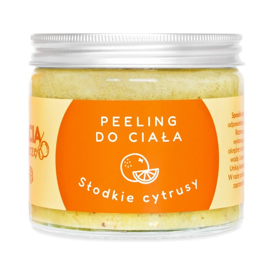 Słodkie cytrusy, naturalny peeling cukrowy do ciała, 250g, Bracia Mydlarze