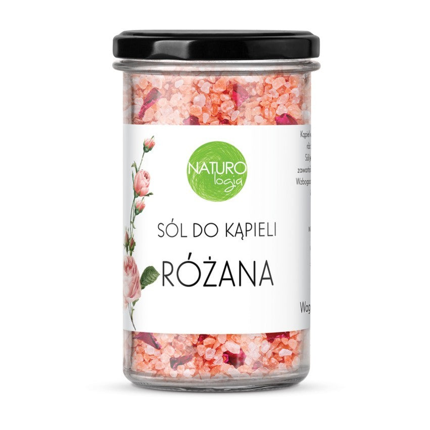Sól do kąpieli z płatkami róż, 600 g, Naturologia