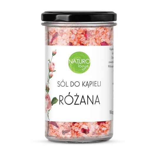 Sól do kąpieli z płatkami róż, 600 g, Naturologia