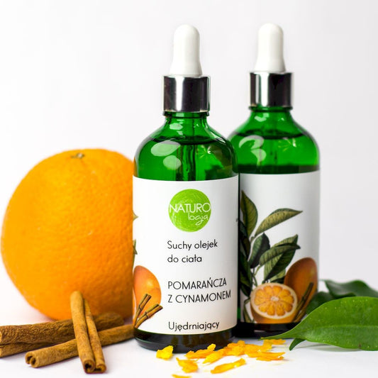 Suchy olejek do ciała, ujędrniający, Pomarańcza z cynamonem, 100 ml, Naturologia
