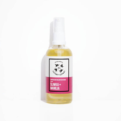 Lekki olejek do ciała śliwka i wanilia, 100 ml, Cztery Szpaki