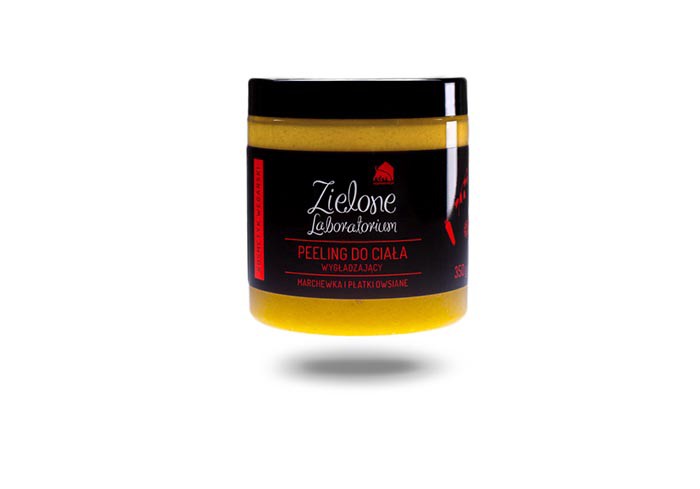 Wygładzający peeling do ciała z marchewką i płatkami owsianymi, 350 g, Zielone Laboratorium