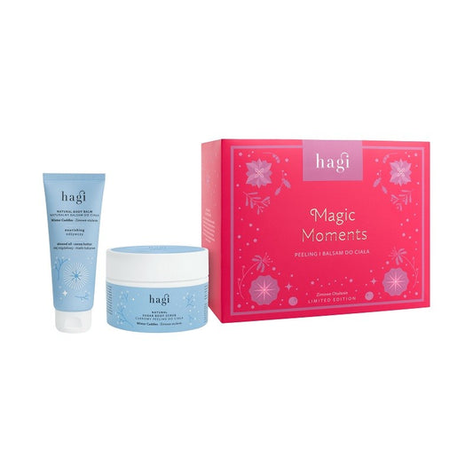 ZESTAW 2024 MAGIC MOMENTS: Peeling do ciała ZIMOWE OTULENIE, 200 ml + Balsam do ciała ZIMOWE OTULENIE, 75 ml, Hagi