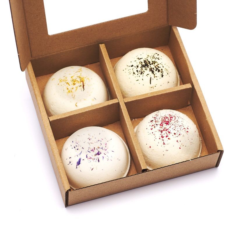 Zestaw kul do kąpieli, OWOCOWY, musujące, 4 x 80 g, Miodowa Mydlarnia